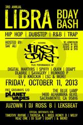 FRI 10/11 Sacramento - DLabrie﻿ Just added to 3rd Annual Libra Bash w/ First Dirt﻿, DJ B Knockin﻿, Digital Martyrs﻿, Odapt﻿ and more at Blue Lamp﻿ - Hip Hip, Dubstep, R & B, Trap